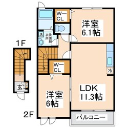 ニュープロスパーの物件間取画像